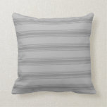 [ Thumbnail: Dark Gray and Gray Lines/Stripes Pattern Pillow ]