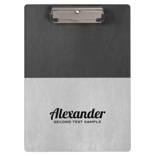 Dark_gray and light_gray faux vintage leather clipboard
