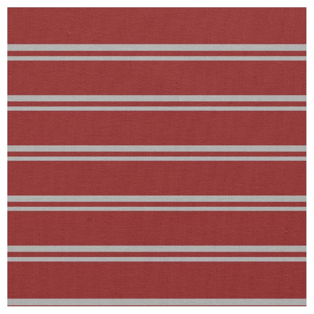 Dark Gray and Maroon Lined/Striped Pattern Fabric (Close Up)