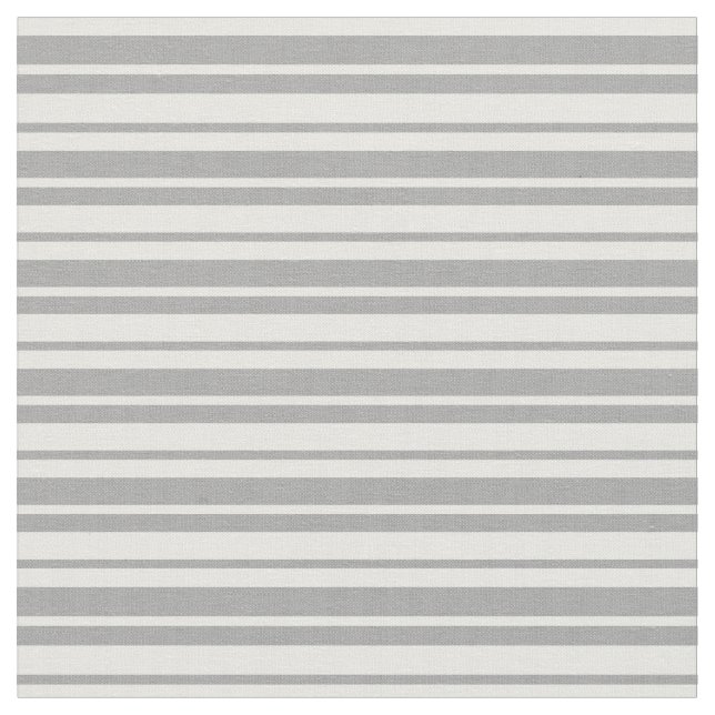 Dark Gray and Mint Cream Lined/Striped Pattern Fabric (Close Up)