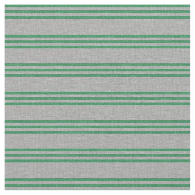 Dark Gray and Sea Green Stripes Fabric (Close Up)