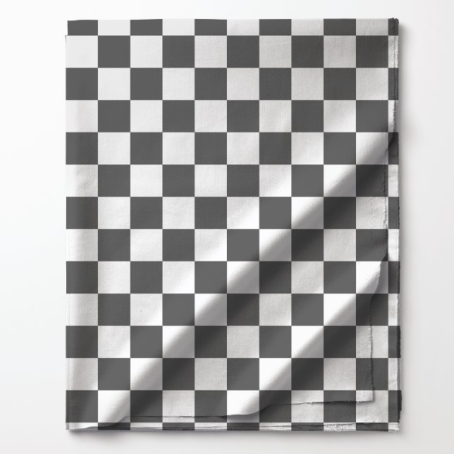 Dark Gray and White Checkered Pattern Fabric (Creator Uploaded)