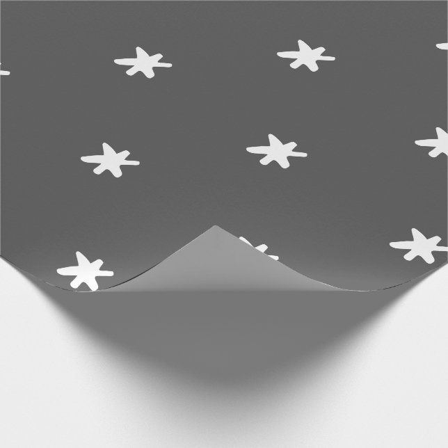 Dark Gray and White Pattern Wrapping Paper (Corner)