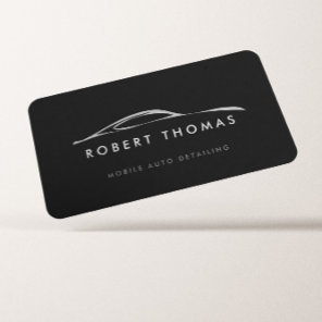 Dark Gray Auto Detailing, Auto Repair Business Card