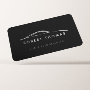 Dark Gray Auto Detailing, Auto Repair Business Card