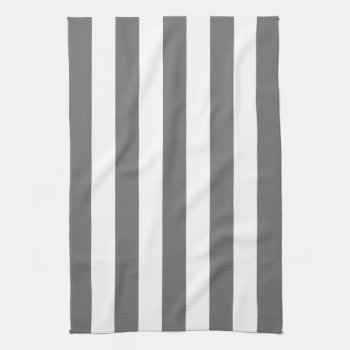 Dark Gray  Awning Stripe Towel by Letsrendevoo at Zazzle