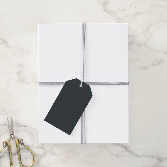 Dark Gray Azure Gift Tags (With Twine)