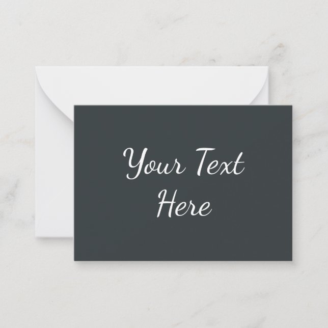 Dark Gray Azure  Note Card (Front)