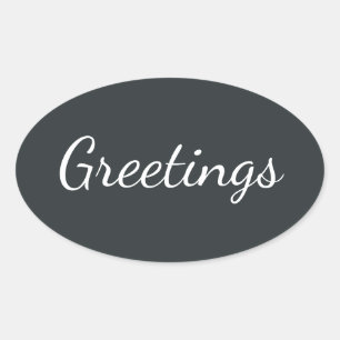 Dark Gray Azure Oval Sticker