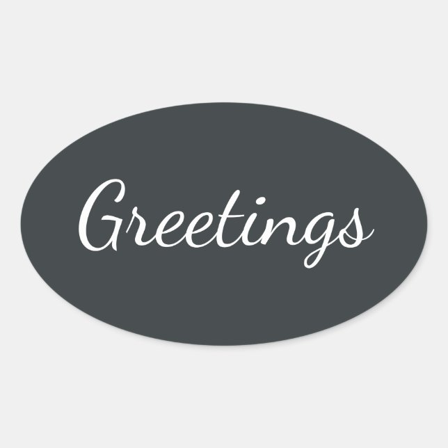 Dark Gray Azure Oval Sticker (Front)