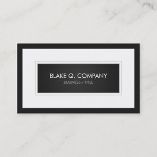 Dark Gray / Black and Large White Frame Business Card