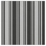[ Thumbnail: Dark Gray & Black Colored Striped Pattern Fabric ]