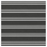 [ Thumbnail: Dark Gray & Black Lined/Striped Pattern Fabric ]