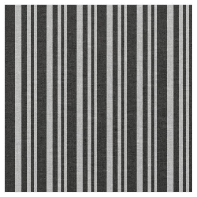 Dark Gray & Black Lines/Stripes Pattern Fabric (Close Up)