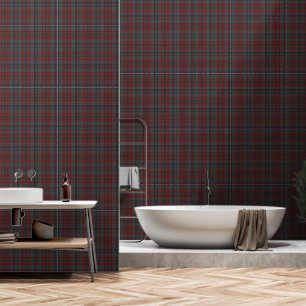 Dark Gray Black Red Large Tartan Plaid Wallpaper