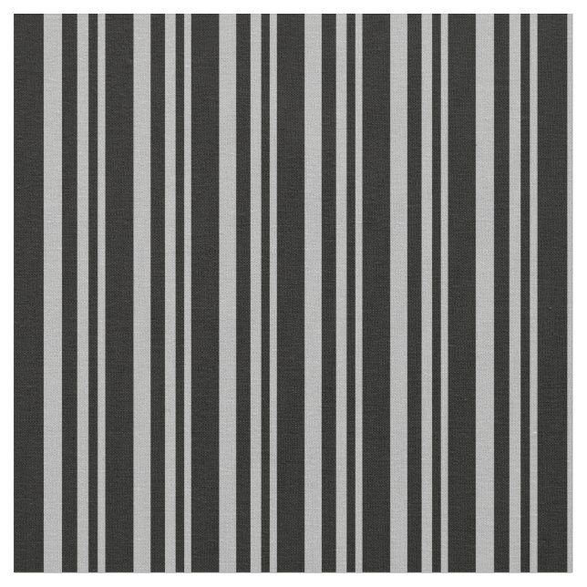 Dark Gray & Black Striped Pattern Fabric (Close Up)