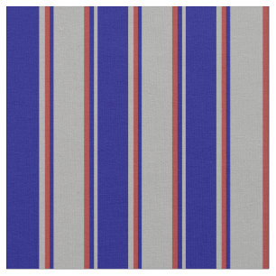Dark Gray, Blue & Brown Lines/Stripes Pattern Fabric