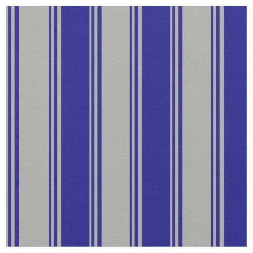 Dark Gray & Blue Lines Fabric