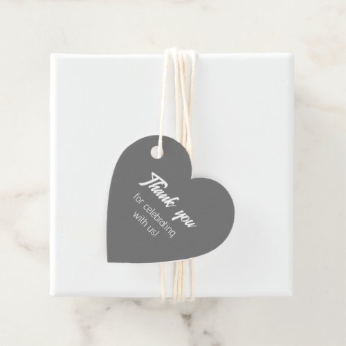 Dark Gray Bride Squad Thank You Favor Tags