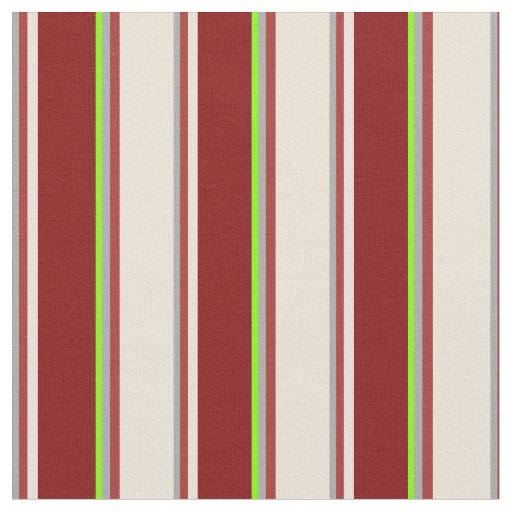 Dark Gray, Brown, Bisque, Maroon & Chartreuse Fabric