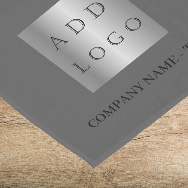 Dark gray business logo text short table runner (Creator Uploaded)