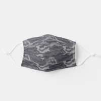 Dark Gray Camo Pattern Cloth Face Mask