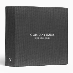 Dark Gray Canvas 3 Ring Binder