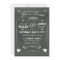 Dark Gray Chalkboard Wedding Invitation with heart
