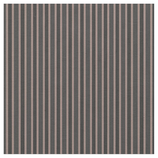 dark gray, charcoal and mauve pink stripes fabric (Close Up)