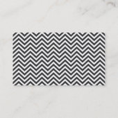 Dark Gray Chevron Stripes Pharmacist Business Card (Back)
