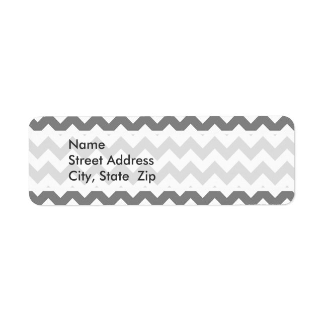 Dark Gray Chevron; zig zag Label (Front)