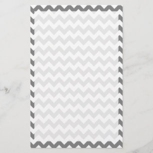 Dark Gray Chevron; zig zag Stationery