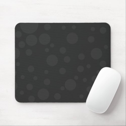 Dark Gray Circle Pattern Mouse Pad