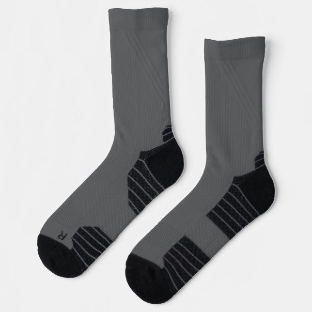 dark gray crew socks shown side by side (Left)