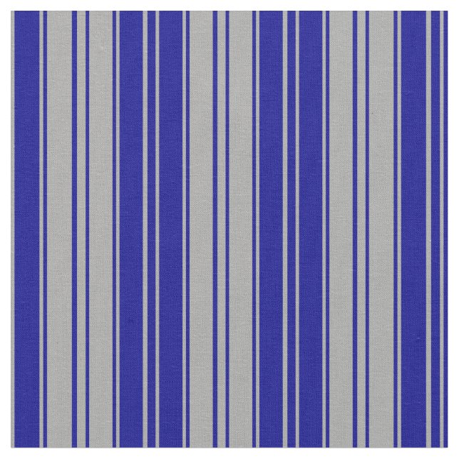 Dark Gray & Dark Blue Stripes Pattern Fabric (Close Up)