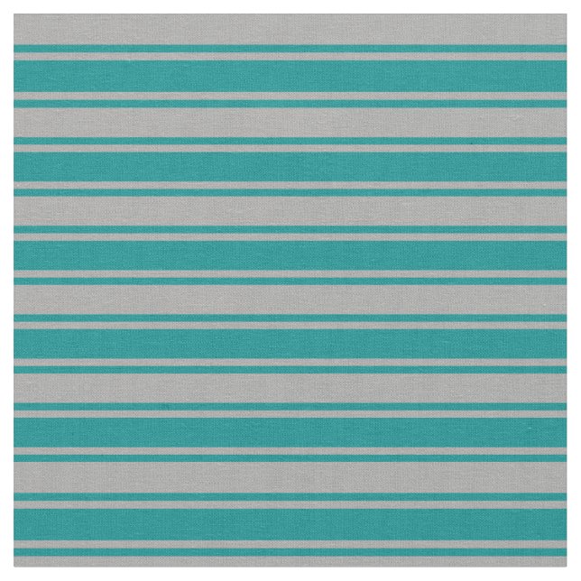 Dark Gray & Dark Cyan Pattern of Stripes Fabric (Close Up)