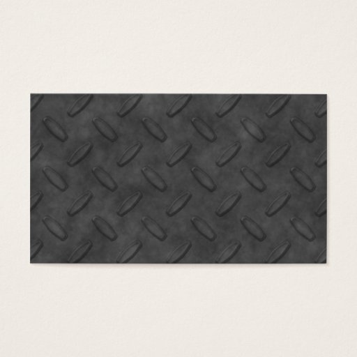 Customizable Dark Gray Diamond Plate Texture Business Card Template