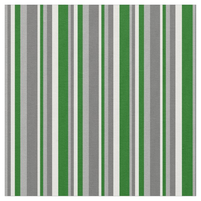 Dark Gray, Dim Gray, Mint Cream & Dark Green Fabric (Close Up)