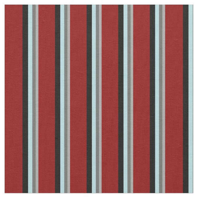 Dark Gray, Dim Grey, Powder Blue, Black & Dark Red Fabric (Close Up)