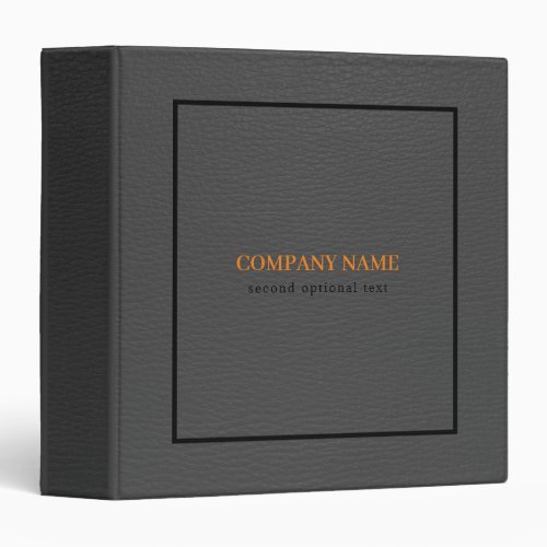 Dark Gray Faux Leather Customized Avery Binder