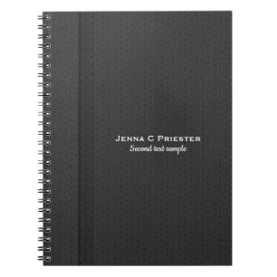 Dark Gray Faux Leather Notebook