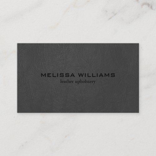 Dark_gray faux leather texture business card