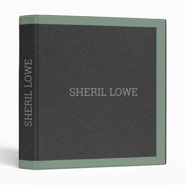 Dark-gray faux line texture look 3 ring binder (Front/Spine)