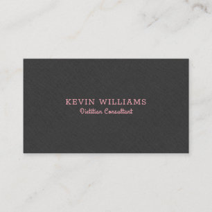 Dark-gray faux linen texture background business card