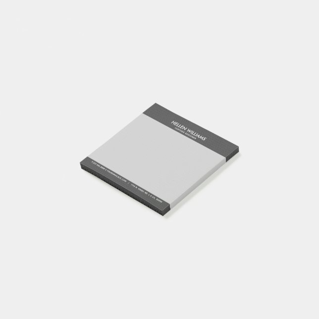 Dark-Gray Faux Vintage Leather Post-it Notes (Angled)