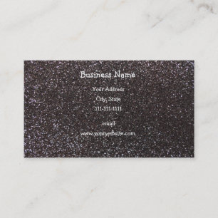 Dark gray glitter business card