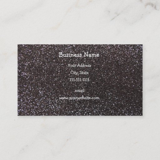 Customizable Dark gray glitter business card templates