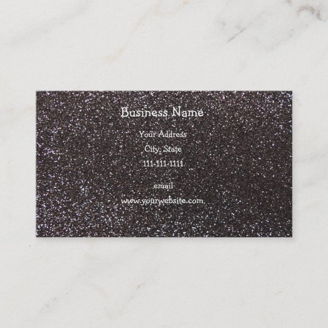 Dark gray glitter business card (Front)