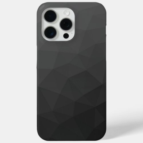 Dark gray gradient geometric mesh pattern iPhone 15 pro max case