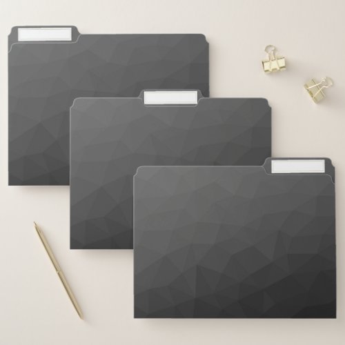 Dark gray gradient geometric mesh pattern file folder